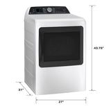 GE PROFILE WHITE 7.4CU ELECTRIC DRYER - White|Black - Dryers - Additional View 18