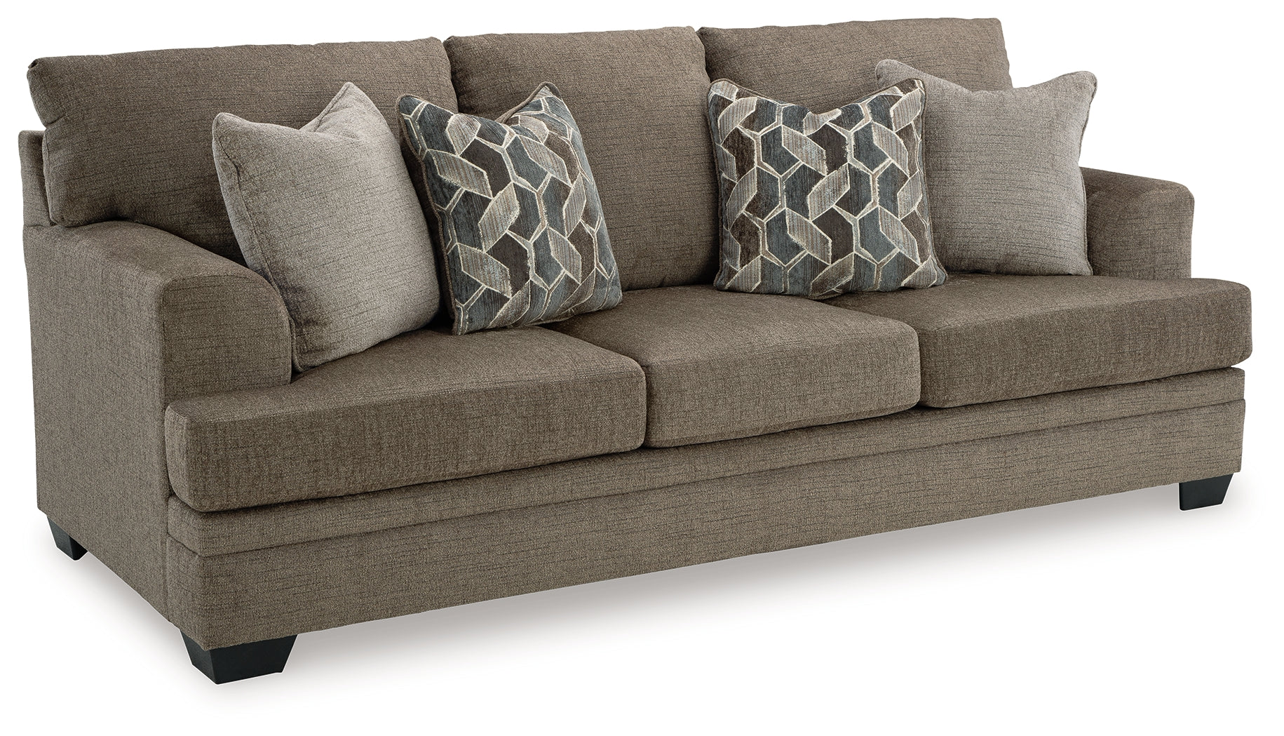 Ashley Furniture - Stonemeade Queen Sofa Sleeper - Nutmeg - Dark Brown Fabric - Sofas - Additional View 2