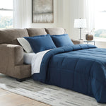 Ashley Furniture - Stonemeade Queen Sofa Sleeper - Nutmeg - Dark Brown Fabric - Sofas