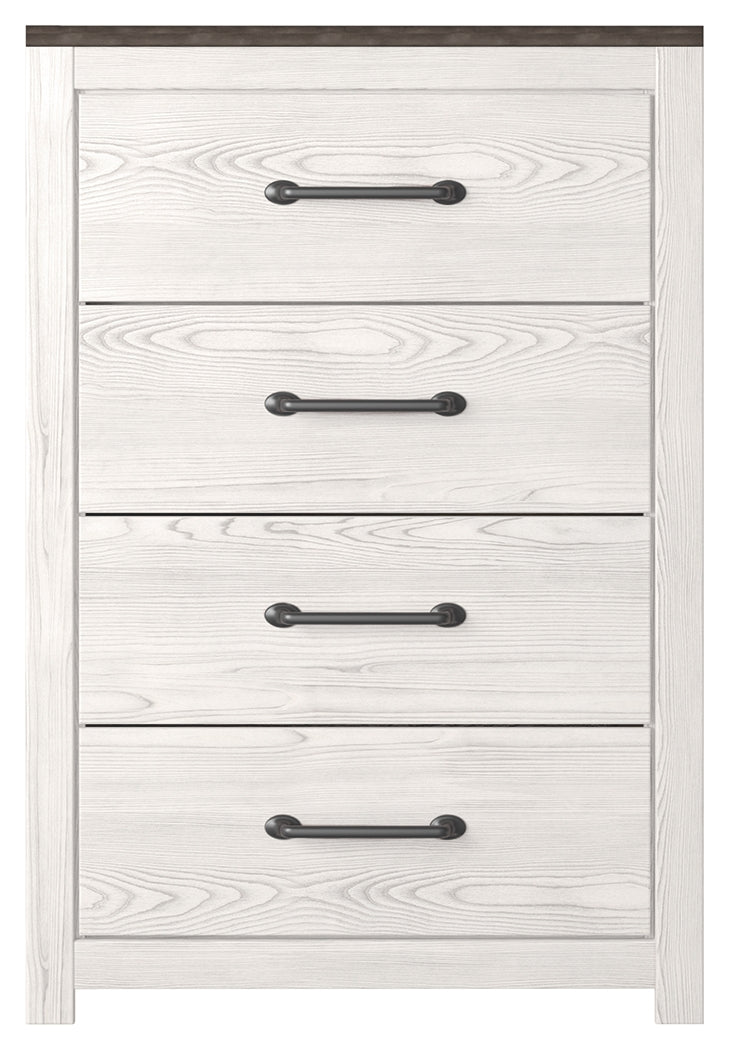 Ashley Furniture - GERRIDAN 4 DRAWER CHEST - White Wood - Chests