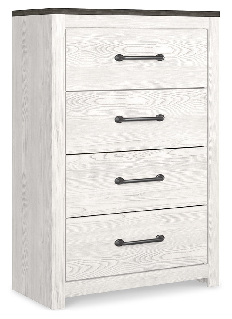 Ashley Furniture - GERRIDAN 4 DRAWER CHEST - White Wood - Chests - Additional View 1