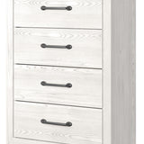 Ashley Furniture - GERRIDAN 4 DRAWER CHEST - White Wood - Chests - Additional View 5