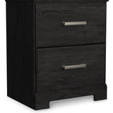 Ashley Furniture - Belachime Nightstand - Black - Dark Gray Wood - Nightstands - Additional View 1