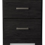 Ashley Furniture - Belachime Nightstand - Black - Dark Gray Wood - Nightstands - Additional View 3