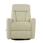 Taurus Leather Swivel Recliner - Ice