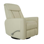 Taurus Leather Swivel Recliner - Ice - Additional View 1