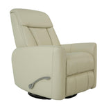 Taurus Leather Swivel Recliner - Ice - Additional View 1