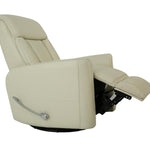 Taurus Leather Swivel Recliner - Ice - Additional View 2