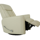 Taurus Leather Swivel Recliner - Ice - Additional View 2