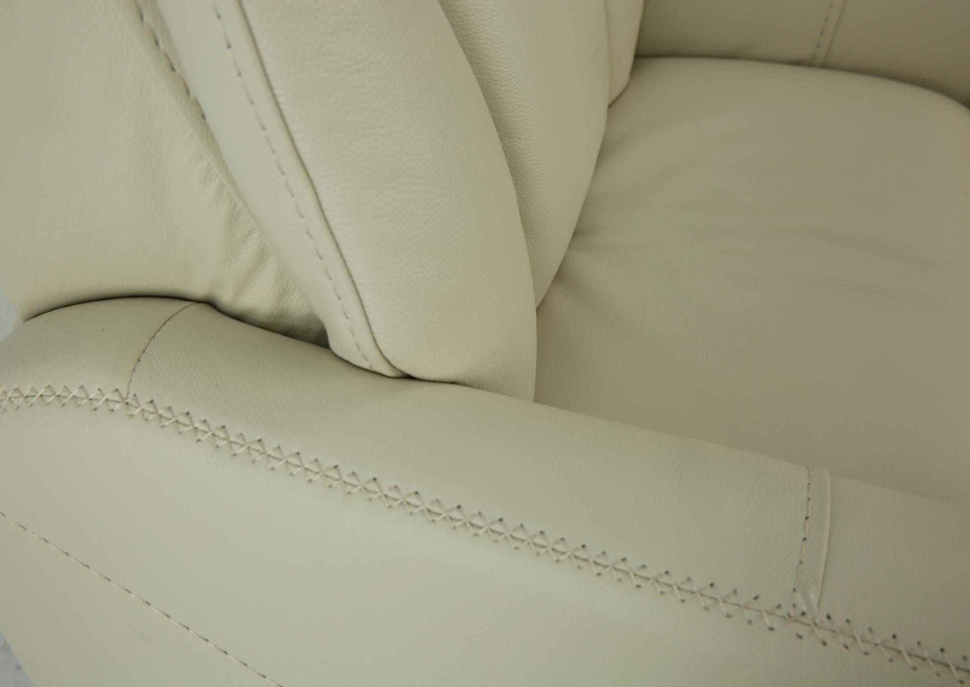 Taurus Leather Swivel Recliner - Ice - Additional View 5