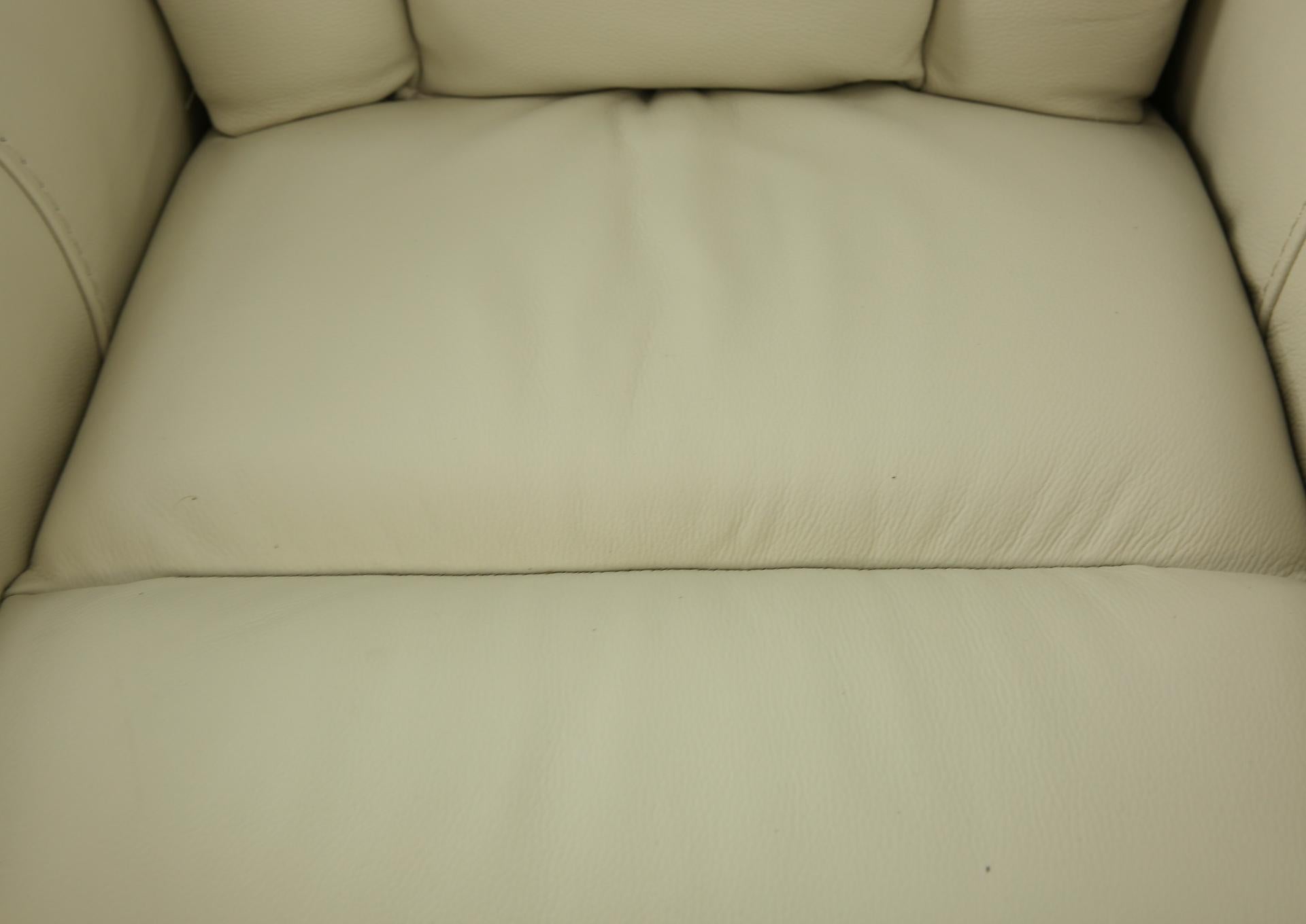 Taurus Leather Swivel Recliner - Ice - Additional View 6