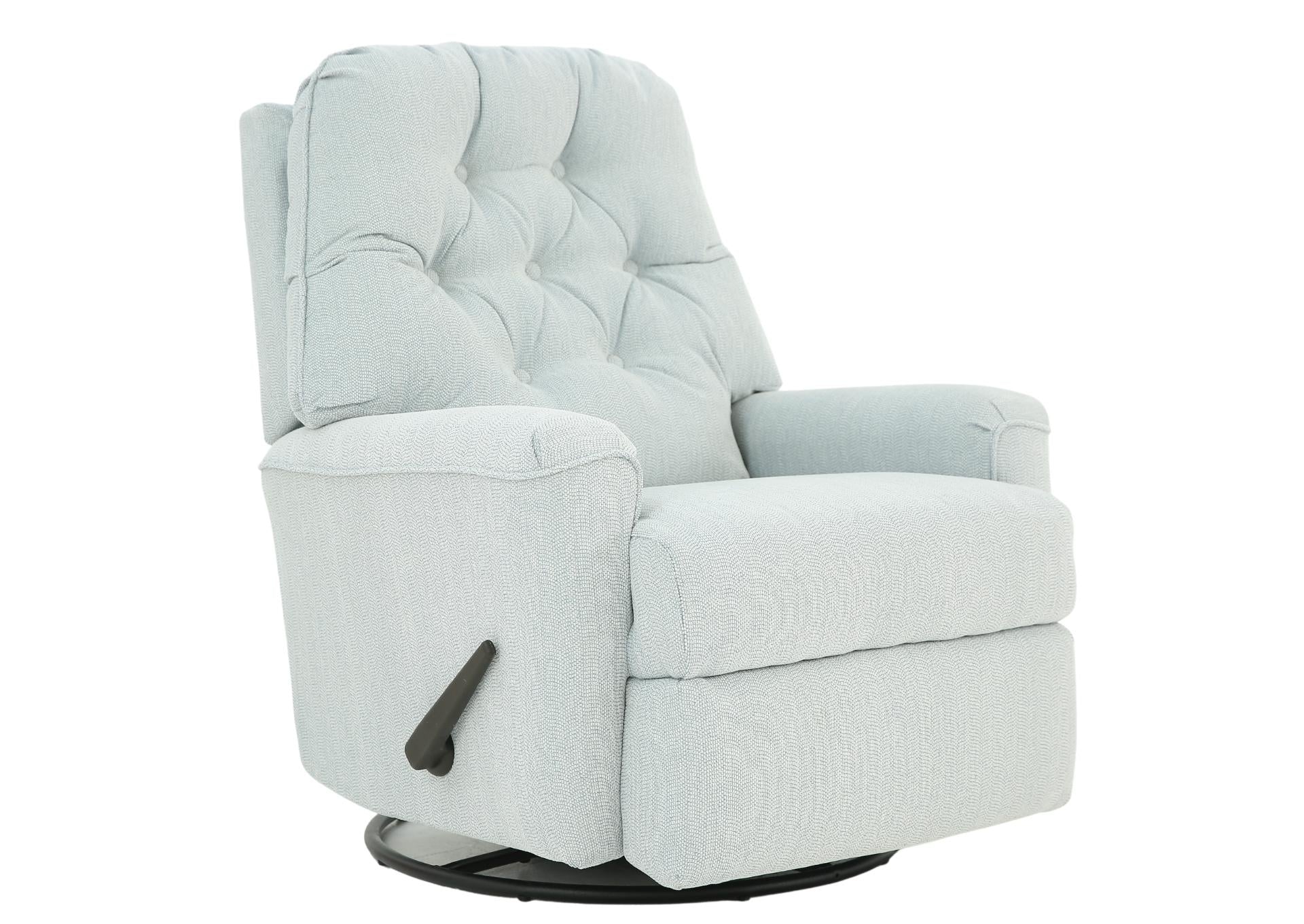 CARA POWDER BLUE SWIVEL GLIDER RECLINER - Additional View 1