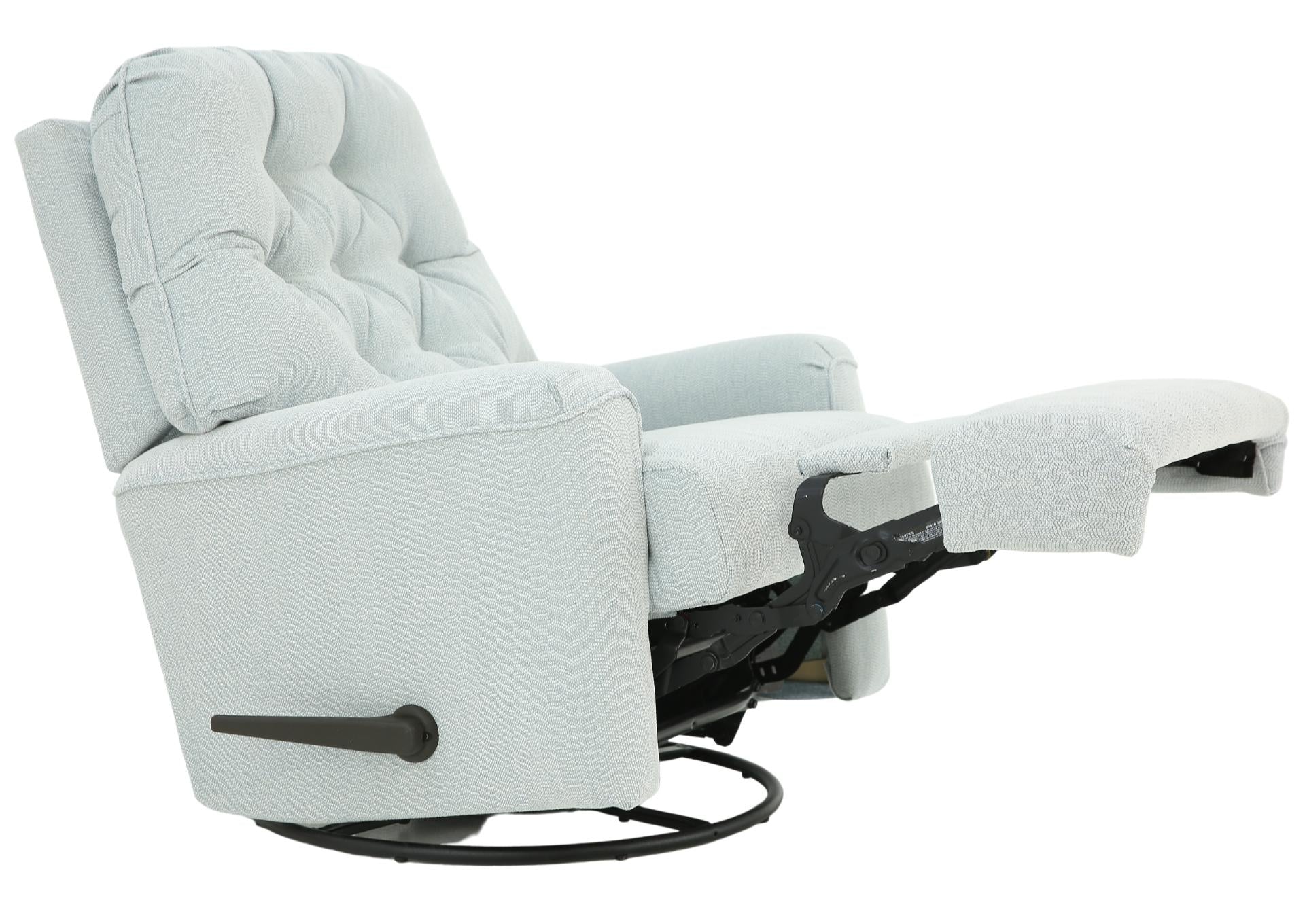 CARA POWDER BLUE SWIVEL GLIDER RECLINER - Additional View 2