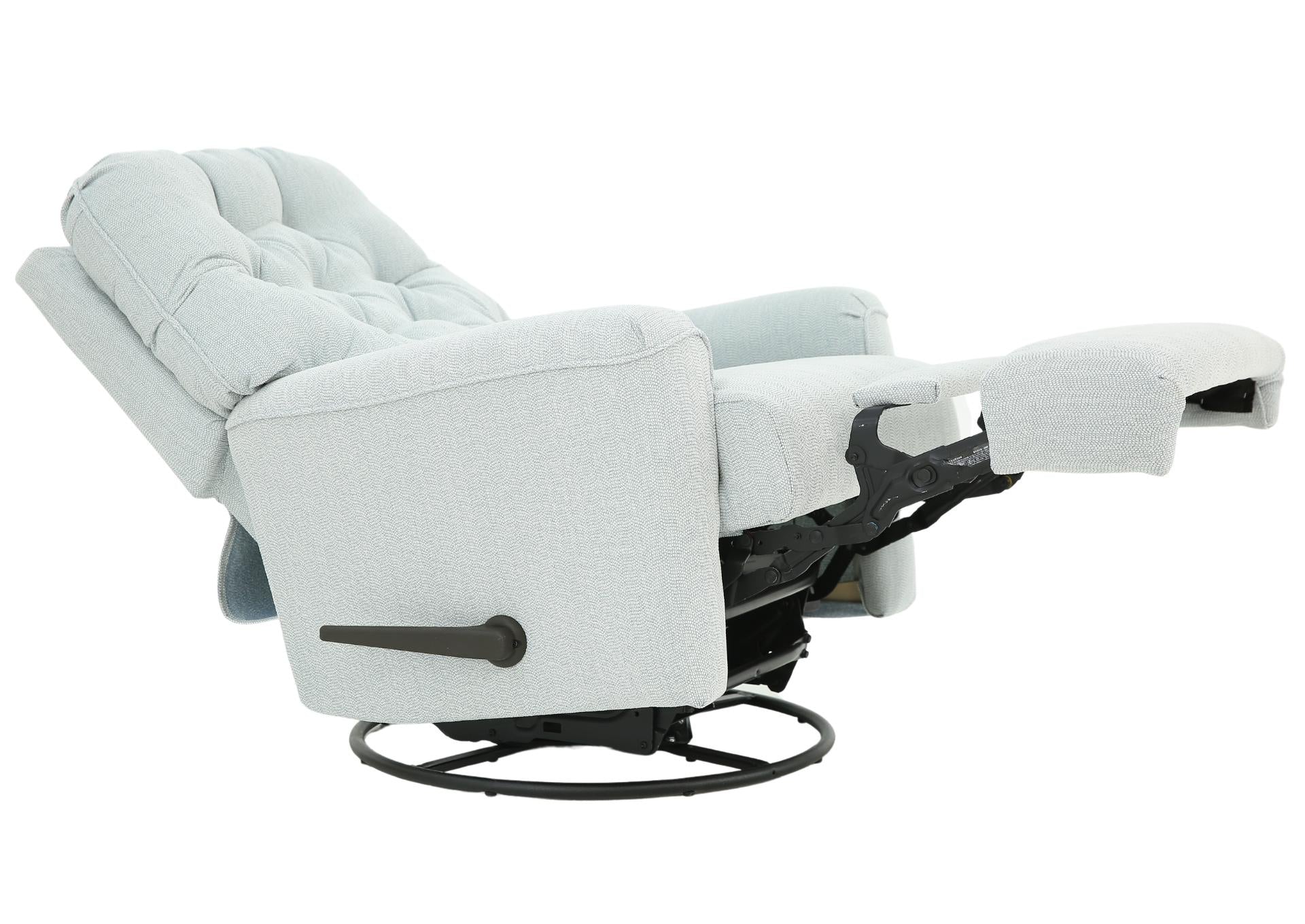 CARA POWDER BLUE SWIVEL GLIDER RECLINER - Additional View 3