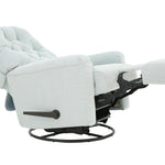 CARA POWDER BLUE SWIVEL GLIDER RECLINER - Additional View 3