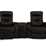 Bolton Walnut Power 3-Piece Theater Seating With Light