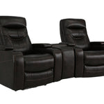 Bolton Walnut Power 3-Piece Theater Seating With Light - Additional View 1