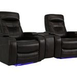 Bolton Walnut Power 3-Piece Theater Seating With Light - Additional View 4