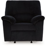 Ashley Furniture - Simplejoy Recliner - Onyx - Black Fabric - Recliners - Additional View 3