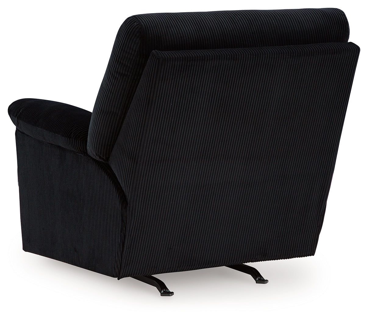 Ashley Furniture - Simplejoy Recliner - Onyx - Black Fabric - Recliners - Additional View 5