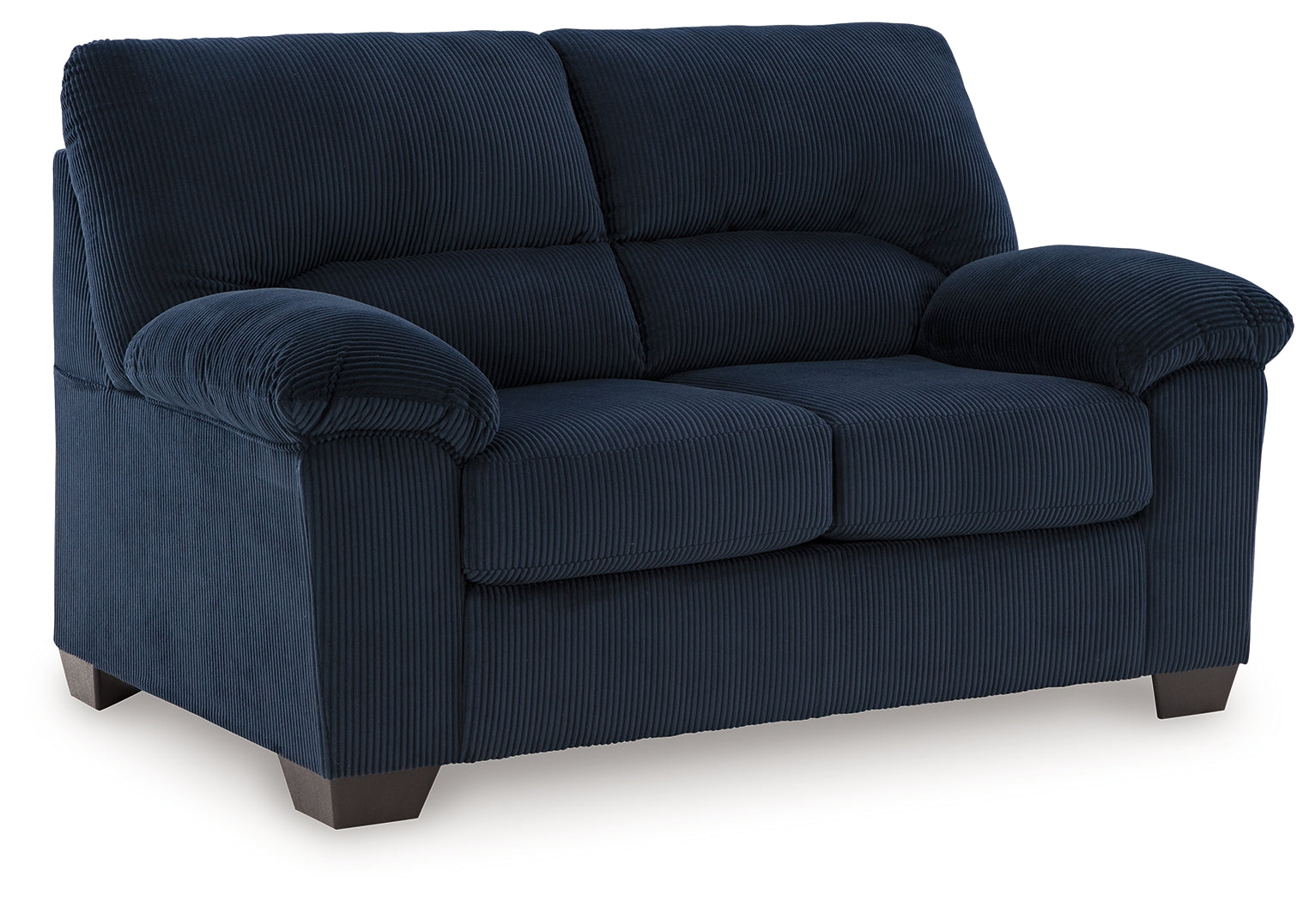 Ashley Furniture - Simplejoy Loveseat - Navy - Blue Fabric - Loveseats