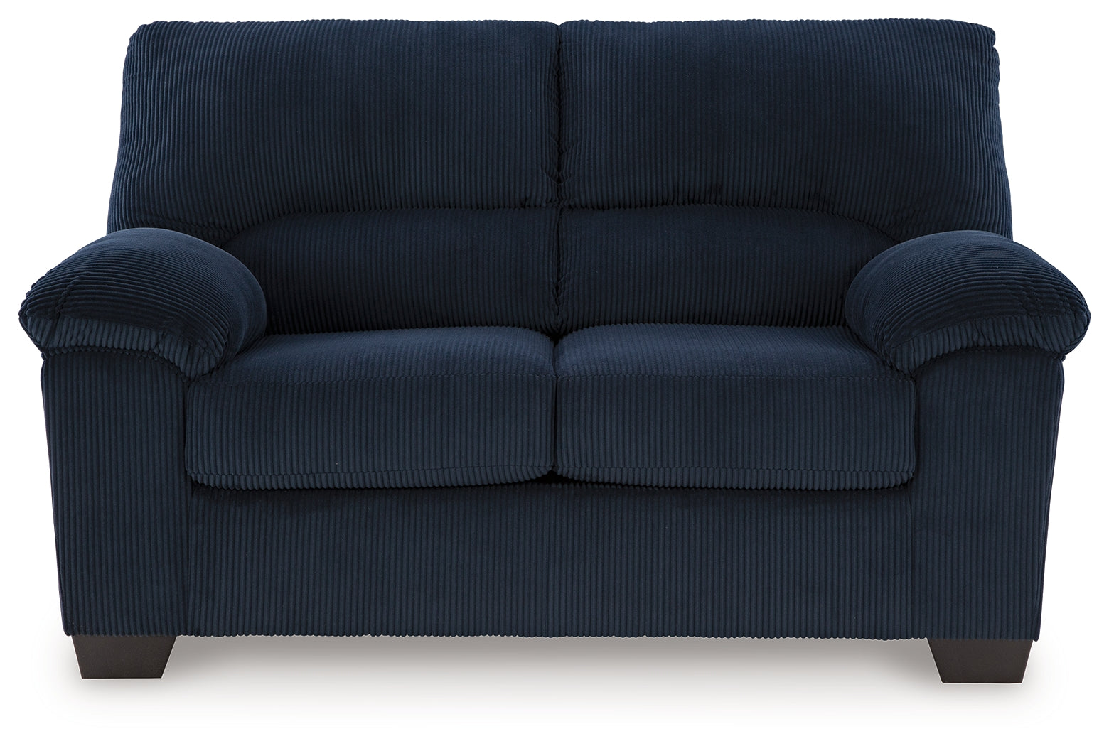 Ashley Furniture - Simplejoy Loveseat - Navy - Blue Fabric - Loveseats - Additional View 2