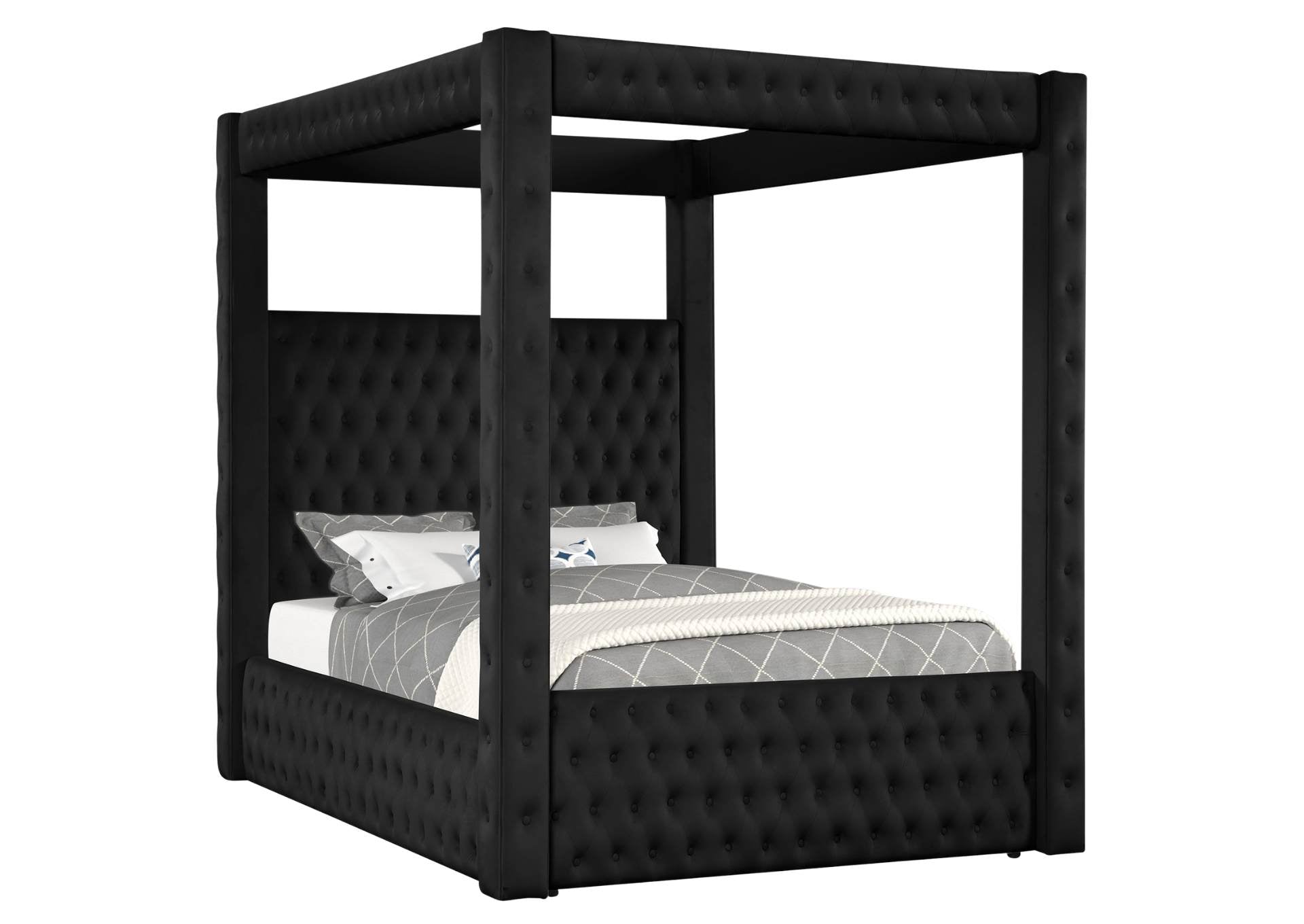 Annabelle Black Canopy Queen Bed - Additional View 1