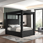 Annabelle Black Canopy Queen Bed - Additional View 2