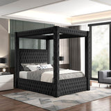 Annabelle Black Canopy Queen Bed - Additional View 2
