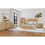 Elements International - Ridgemont Dresser - Light Brown Wood - Dresser & Mirror - Additional View 2