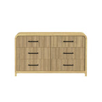 Elements International - Ridgemont Dresser - Light Brown Wood - Dresser & Mirror - Additional View 7