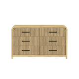 Elements International - Ridgemont Dresser - Light Brown Wood - Dresser & Mirror - Additional View 7