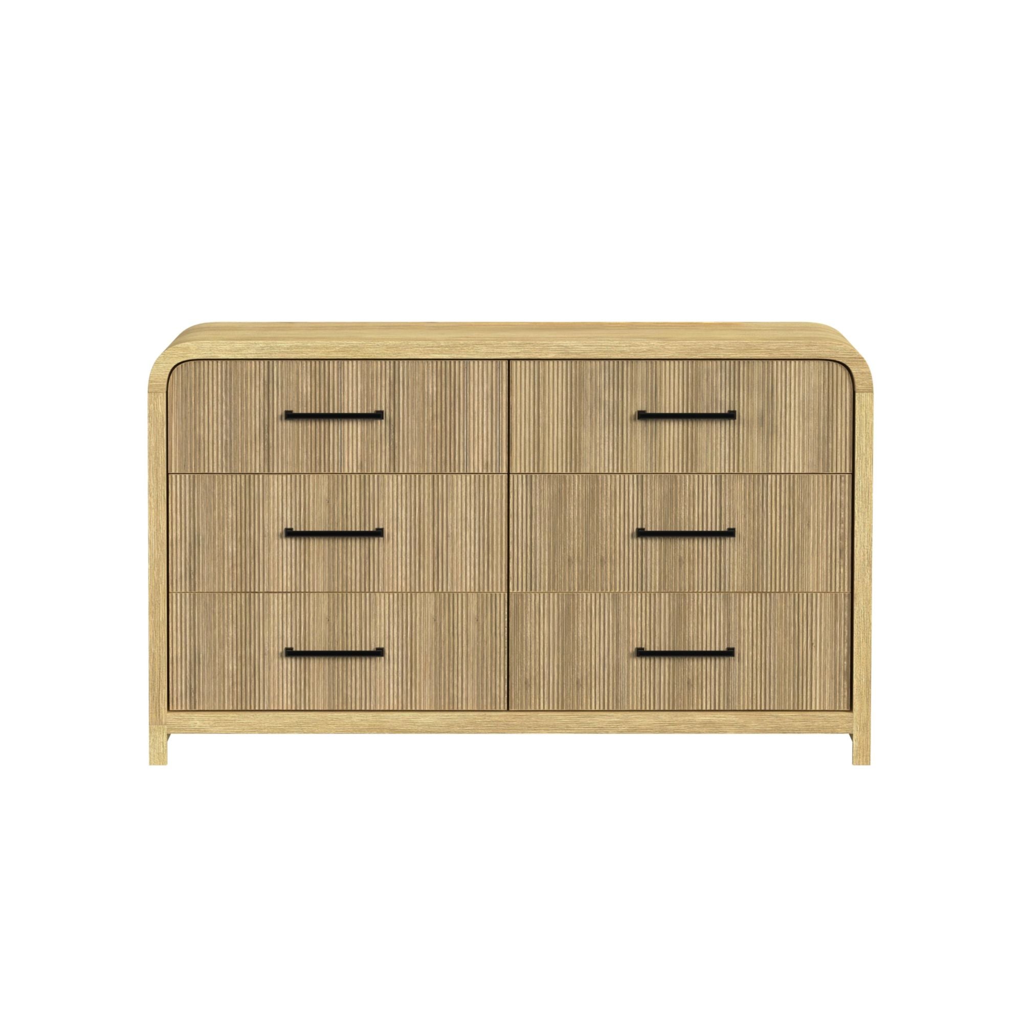 Elements International - Ridgemont Dresser - Light Brown Wood - Dresser & Mirror - Additional View 7