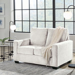 Ashley Furniture - Rannis Twin Sofa Sleeper - Snow - Beige Fabric - Sofas - Additional View 1