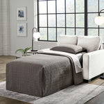 Ashley Furniture - Rannis Twin Sofa Sleeper - Snow - Beige Fabric - Sofas - Additional View 7