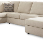 Ashley Furniture - Edenfield 3 Piece Sectional - Linen - Pearl Silver Fabric - Sectionals