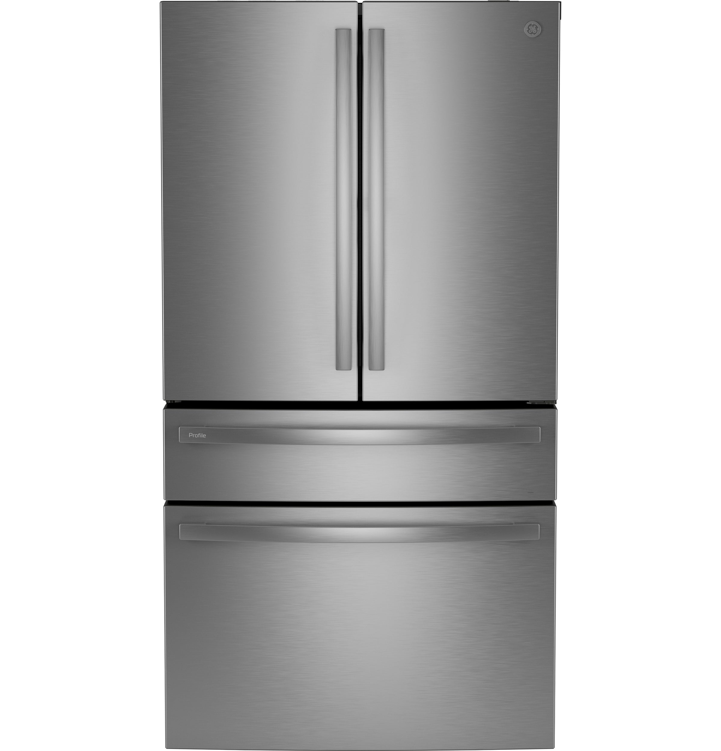 GE Profile Energy Star 23.2 Cu. Ft. Smart Counter-Depth Fingerprint Resistant 4-Door French-Door Refrigerator With Dual-Dispense Autofill Pitcher - Stainless Steel - Pearl Silver - Refrigerators
