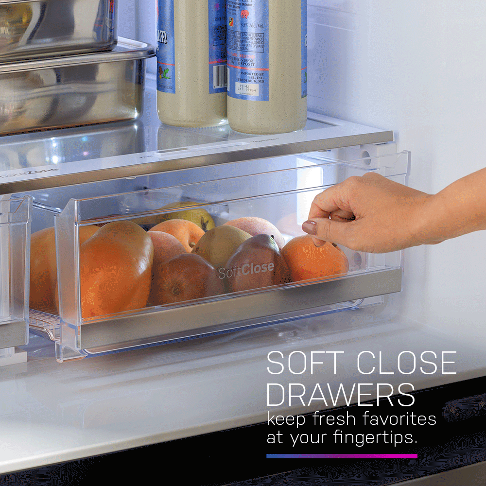 GE Profile Energy Star 23.2 Cu. Ft. Smart Counter-Depth Fingerprint Resistant 4-Door French-Door Refrigerator With Dual-Dispense Autofill Pitcher - Stainless Steel - Pearl Silver - Refrigerators - Additional View 28
