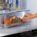 GE Profile Energy Star 23.2 Cu. Ft. Smart Counter-Depth Fingerprint Resistant 4-Door French-Door Refrigerator With Dual-Dispense Autofill Pitcher - Stainless Steel - Pearl Silver - Refrigerators - Additional View 14