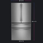 GE Profile Energy Star 23.2 Cu. Ft. Smart Counter-Depth Fingerprint Resistant 4-Door French-Door Refrigerator With Dual-Dispense Autofill Pitcher - Stainless Steel - Pearl Silver - Refrigerators - Additional View 16