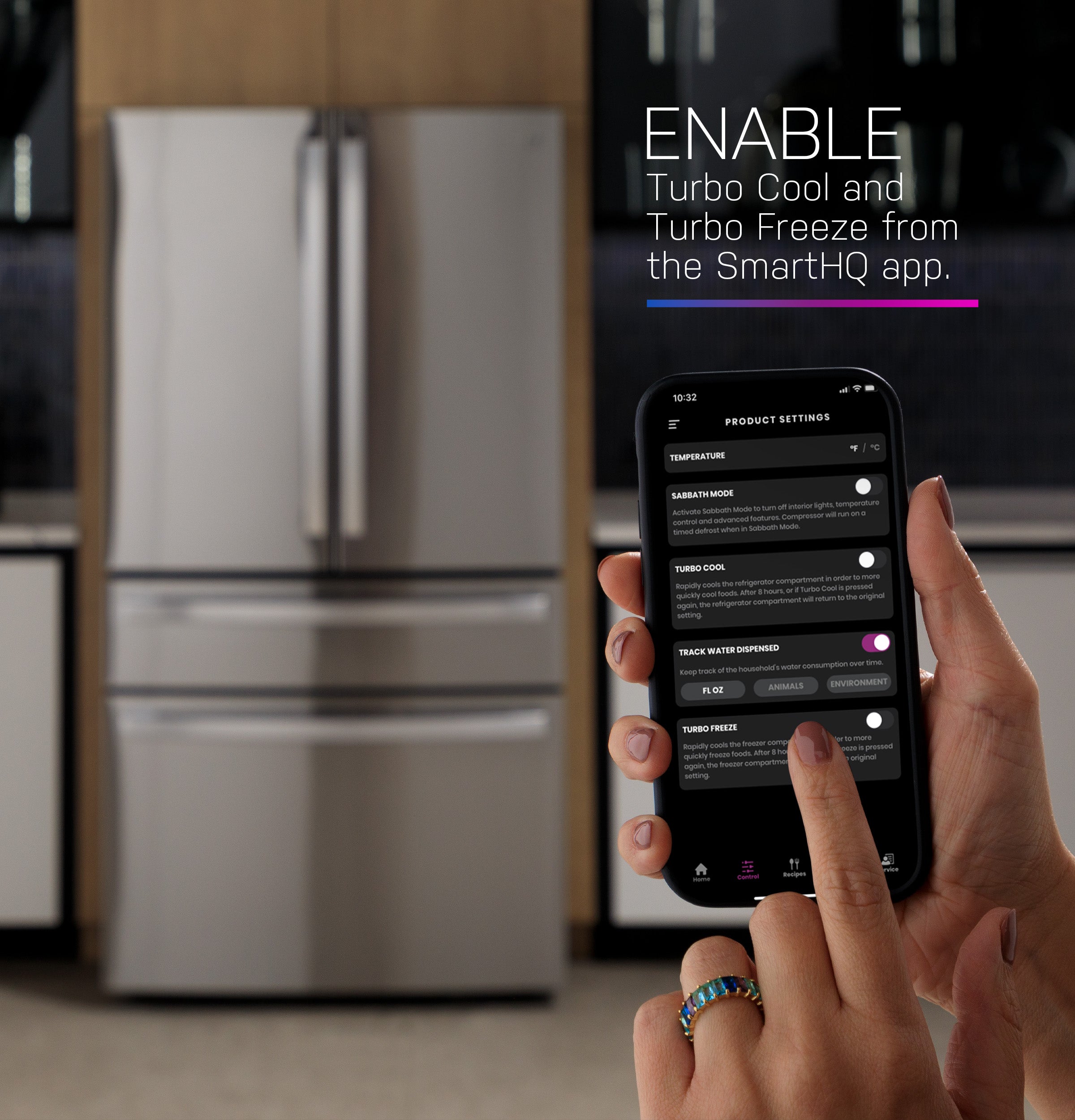 GE Profile Energy Star 23.2 Cu. Ft. Smart Counter-Depth Fingerprint Resistant 4-Door French-Door Refrigerator With Dual-Dispense Autofill Pitcher - Stainless Steel - Pearl Silver - Refrigerators - Additional View 17