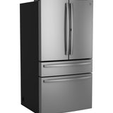 GE Profile Energy Star 23.2 Cu. Ft. Smart Counter-Depth Fingerprint Resistant 4-Door French-Door Refrigerator With Dual-Dispense Autofill Pitcher - Stainless Steel - Pearl Silver - Refrigerators - Additional View 19