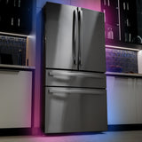 GE Profile Energy Star 23.2 Cu. Ft. Smart Counter-Depth Fingerprint Resistant 4-Door French-Door Refrigerator With Dual-Dispense Autofill Pitcher - Stainless Steel - Pearl Silver - Refrigerators - Additional View 21