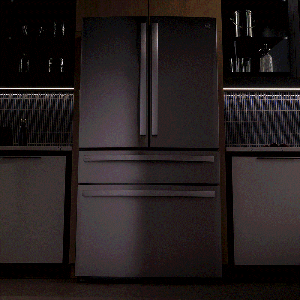 GE Profile Energy Star 23.2 Cu. Ft. Smart Counter-Depth Fingerprint Resistant 4-Door French-Door Refrigerator With Dual-Dispense Autofill Pitcher - Stainless Steel - Pearl Silver - Refrigerators - Additional View 25