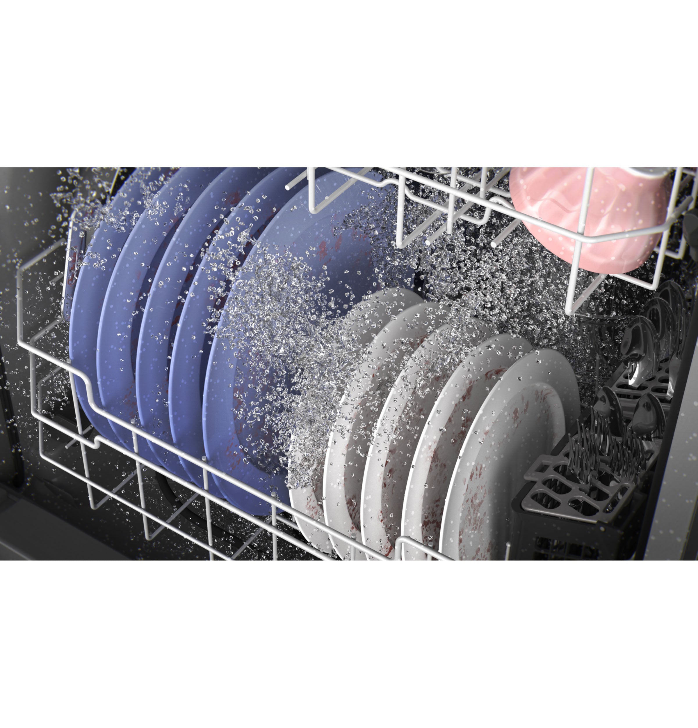 GE WHITE TOP CONTROL DISHWASHER - Dishwashers - Additional View 11
