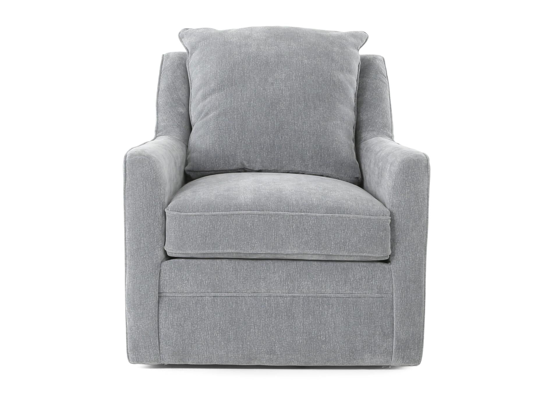 AUBREY CHAMBRAY PILLOW BACK SWIVEL CHAIR