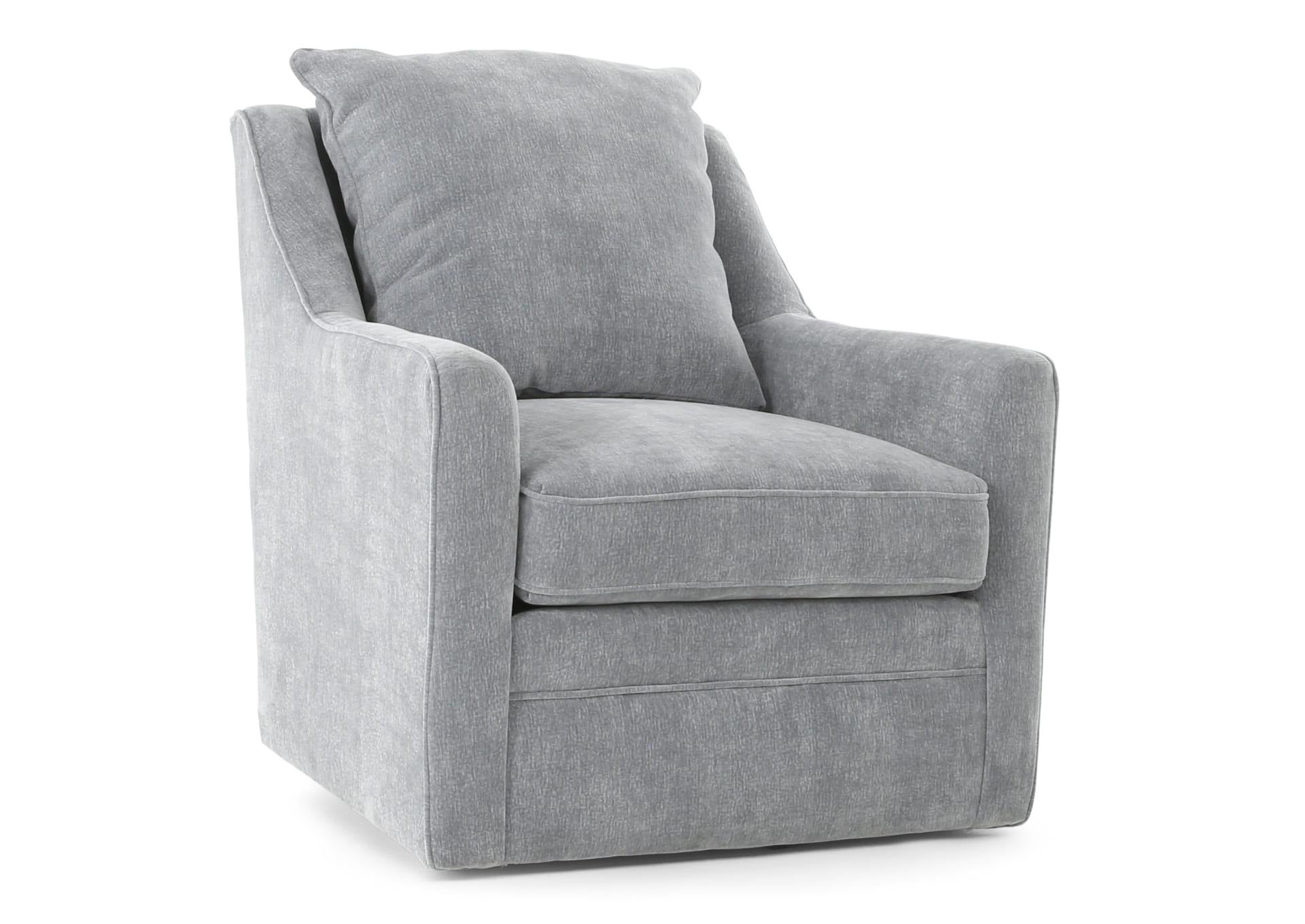 AUBREY CHAMBRAY PILLOW BACK SWIVEL CHAIR - Additional View 1