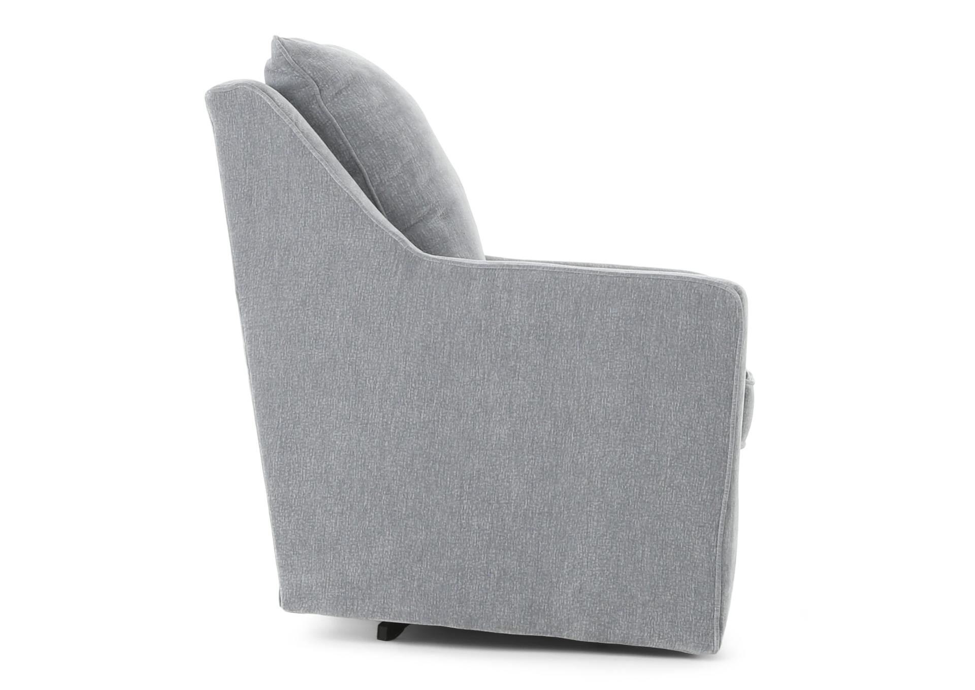 AUBREY CHAMBRAY PILLOW BACK SWIVEL CHAIR - Additional View 2
