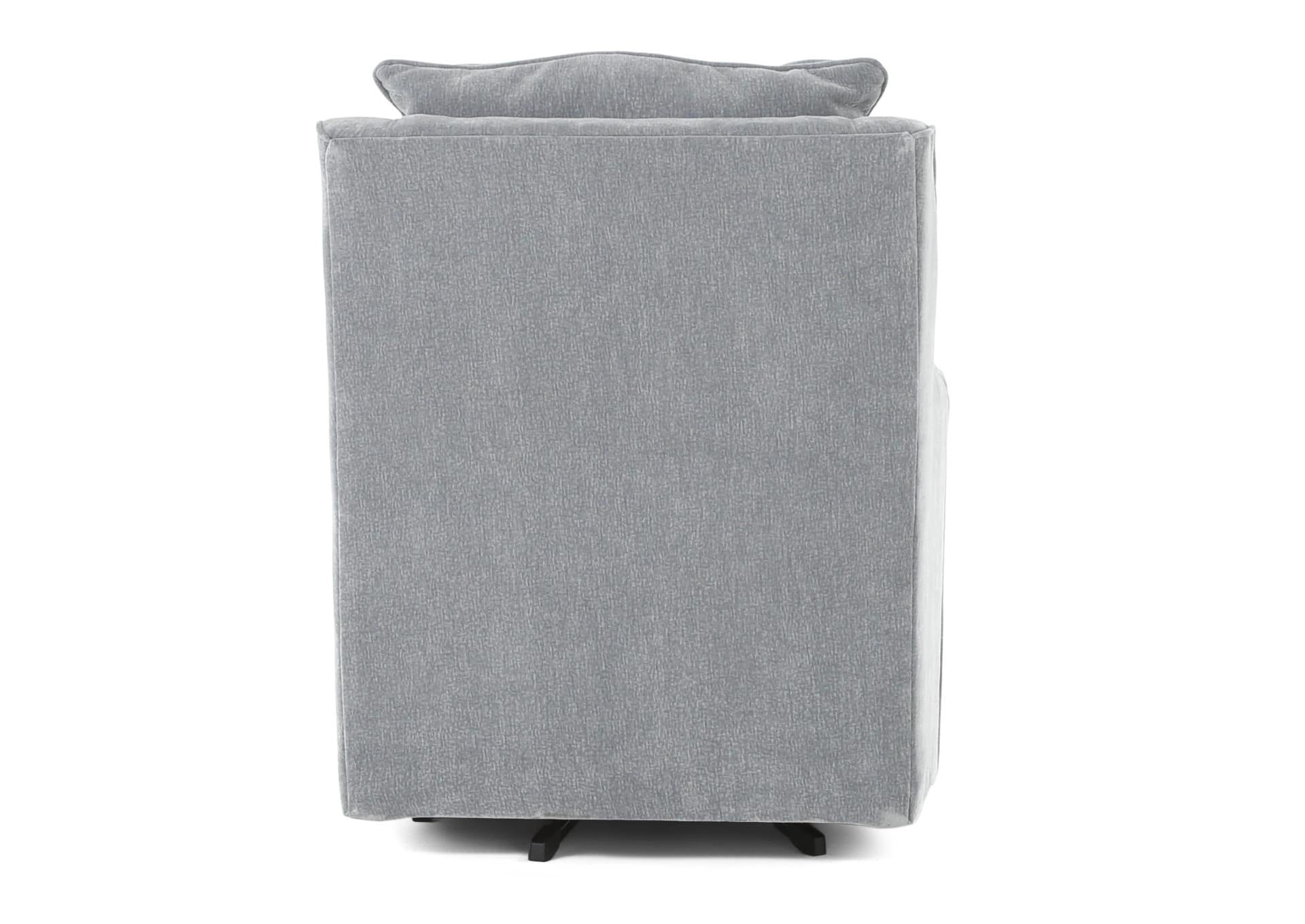 AUBREY CHAMBRAY PILLOW BACK SWIVEL CHAIR - Additional View 3