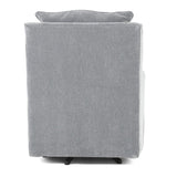 AUBREY CHAMBRAY PILLOW BACK SWIVEL CHAIR - Additional View 3